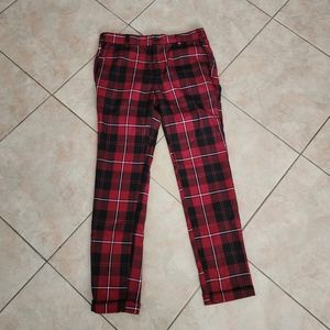 Red Plaid PacSun Pants